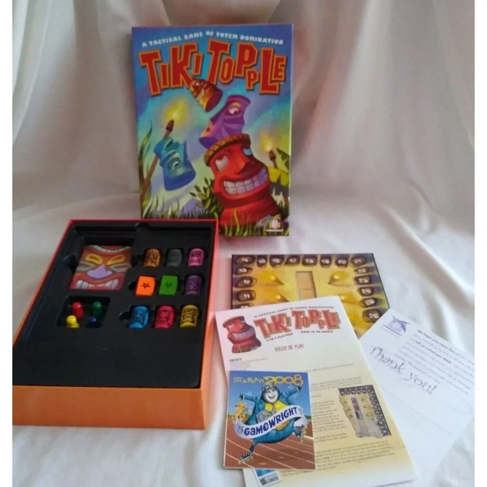Tiki Topple‎ Tactical Board Game Of Totem Domination Gamewright Games